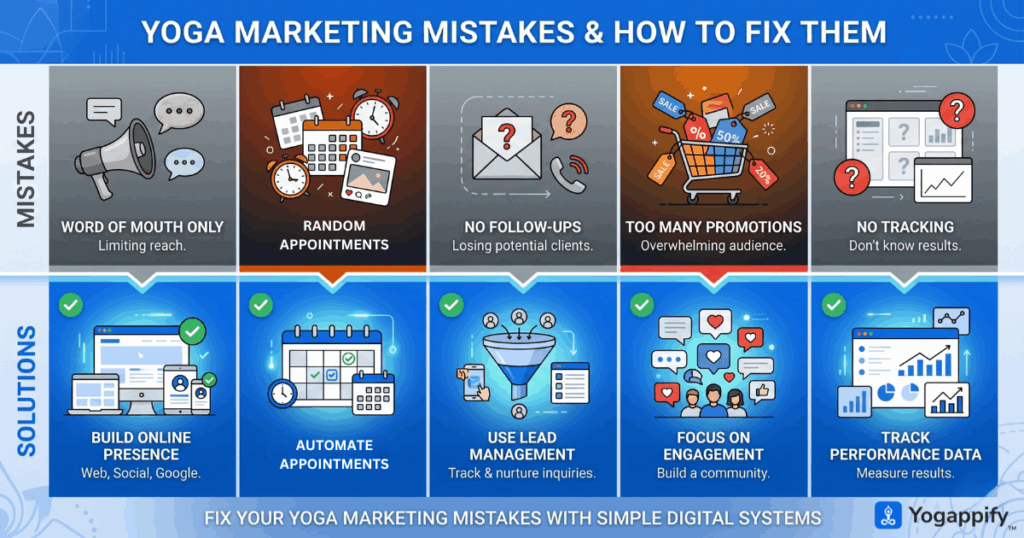impact of yoga marketing mistakes infographic
