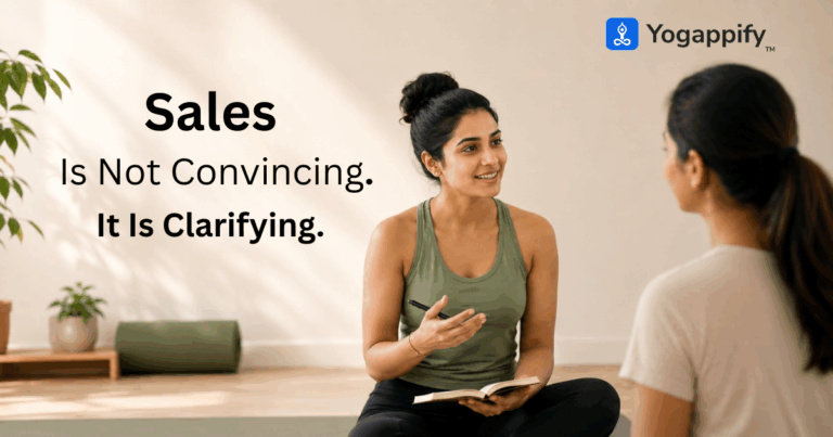ethical sales conversation for yoga teachers focused on clarity and trust