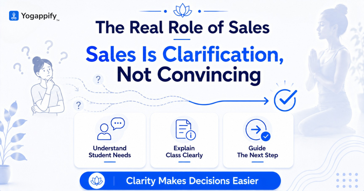 sales is not convincing it is clarifying